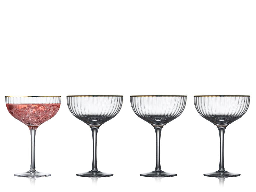 Palermo cocktailglas, guldfarvede, 4 stk
